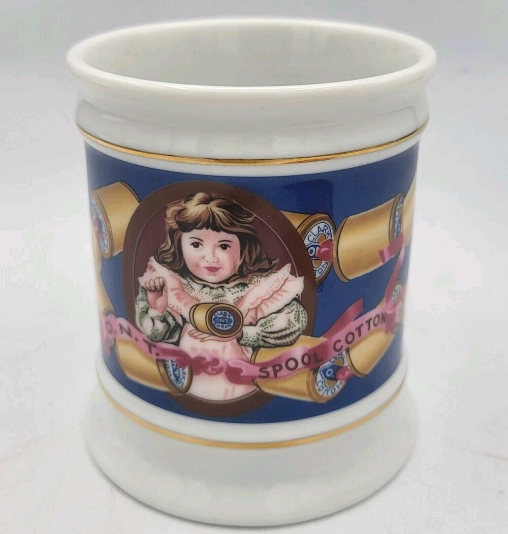 Clarks Thread Mug Advertising The Corner Store Japan VTG Seamstress Gift